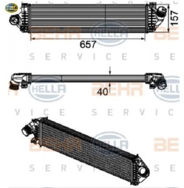 HELLA радиатор интеркулера 8ML376746-331