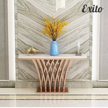 Консоль Exito MS236, 140х40x80 см, белый, золотой