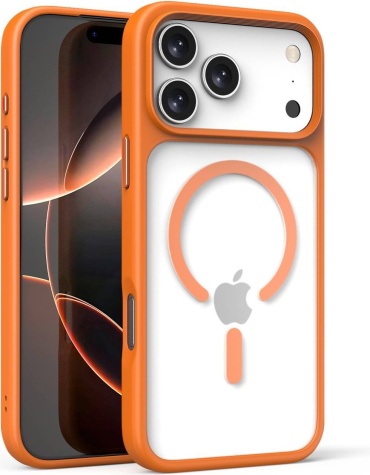 Чехол GLASS для Apple iPhone 17 Pro оранжевый