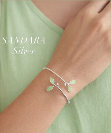 SANDARA silver Женский открытый браслет длина 19 см, вес 6 г сплав покрытый серебром 925, плетение обод
