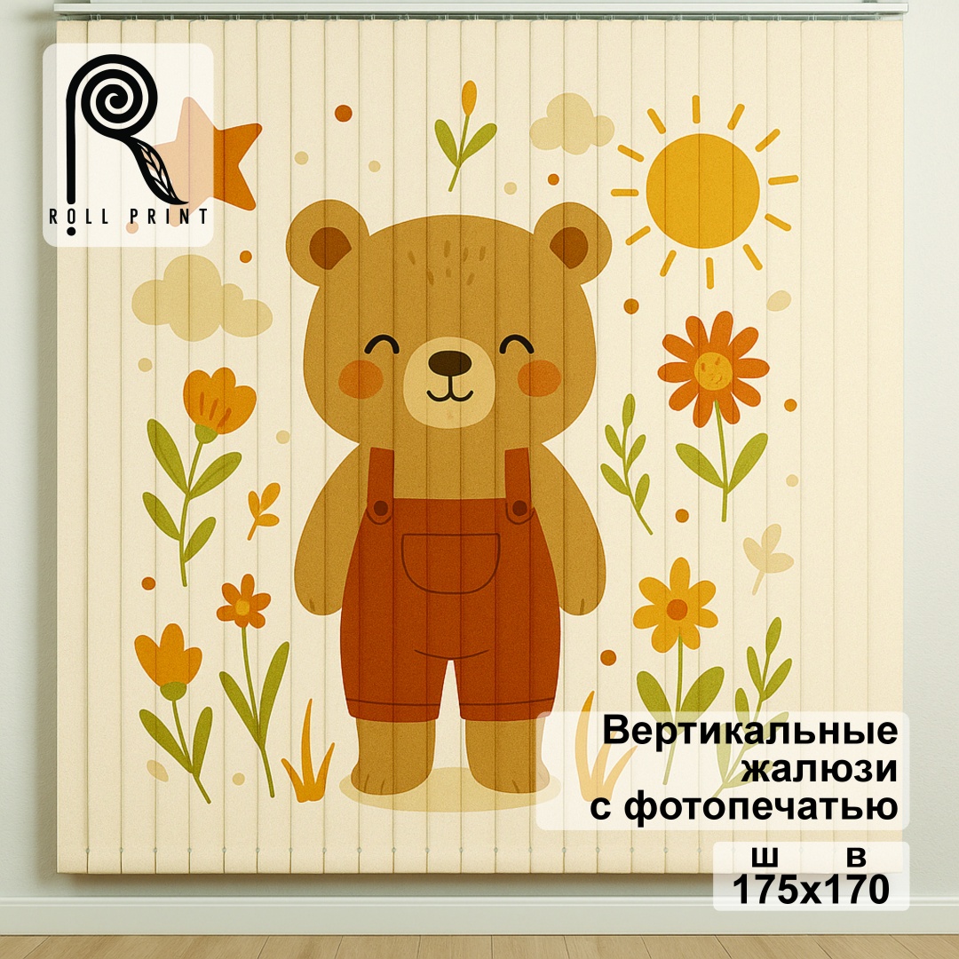 Жалюзи вертикальные Roll Print 170x175 см PHJAL, ткань