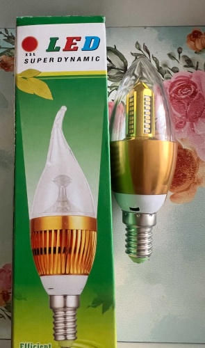 LED 4W E14, светодиодная, желтый