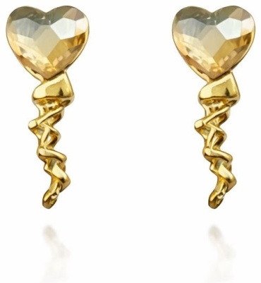Серьги Jewelry нержавеющая сталь, медицинская сталь, искусственный камень