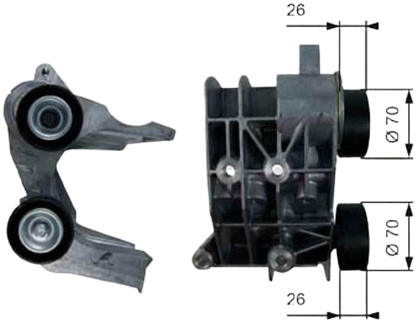 Gates ролик обводной T36107