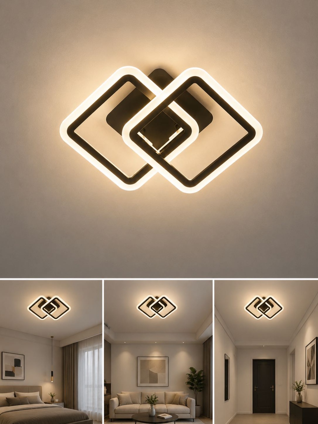 Люстра потолочная SHUAQ LED, кол-во ламп: 2 шт