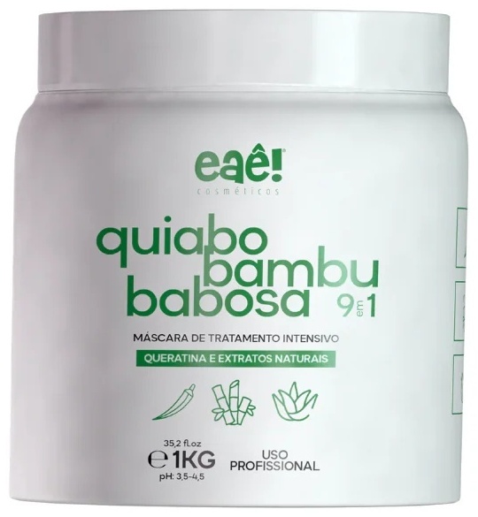 Eaê Cosméticos ботокс горячий Máscara Quiabo, Bambu e Babosa 9 em 1 1000 мл