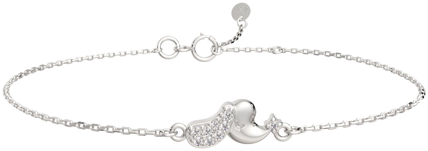 Lucente Silver ZO-06401327_18 длина 18 см, вес 1.24 г серебро, плетение фантазийное