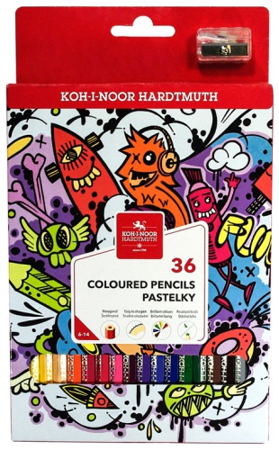 Цветной карандаш KOH-I-NOOR форма шестигранная 36 шт