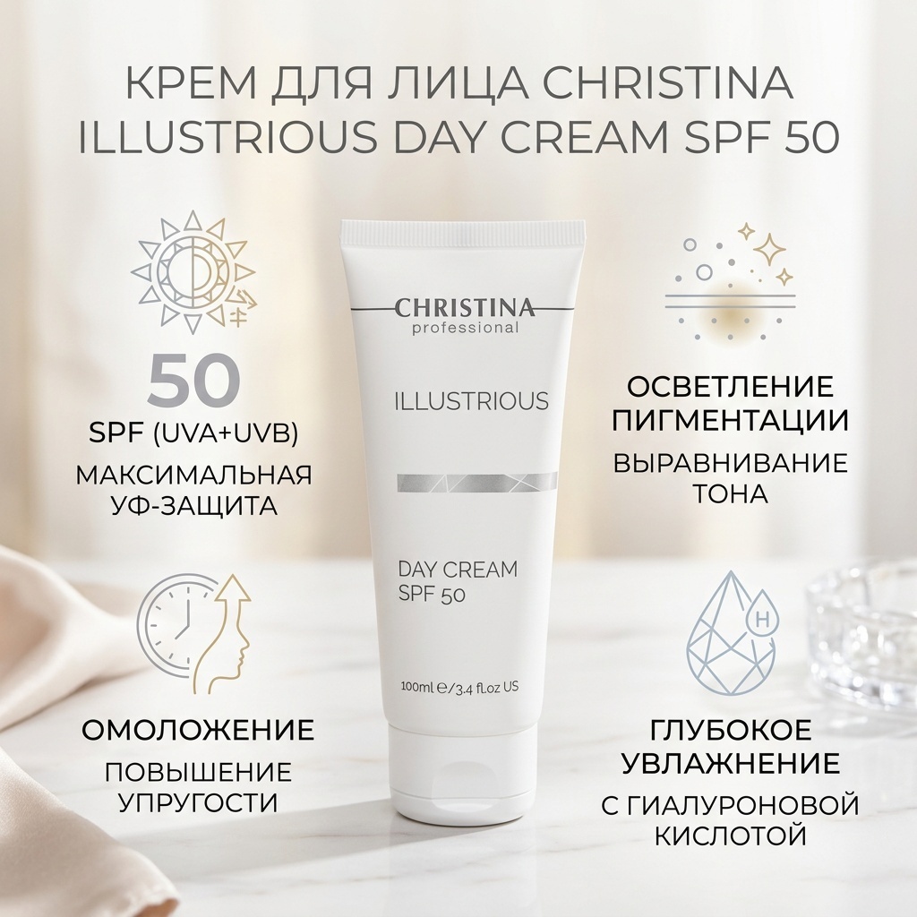 Christina крем Illustrious Day Cream SPF 50 для лица 100 мл