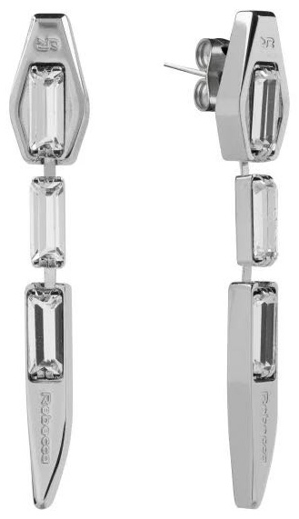 Серьги Rebecca бронза, кристаллы Swarovski