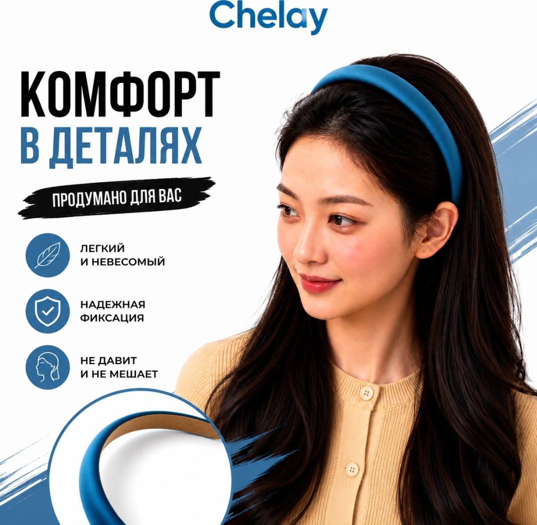 Chelay ободок аксессуар 1 шт, голубой