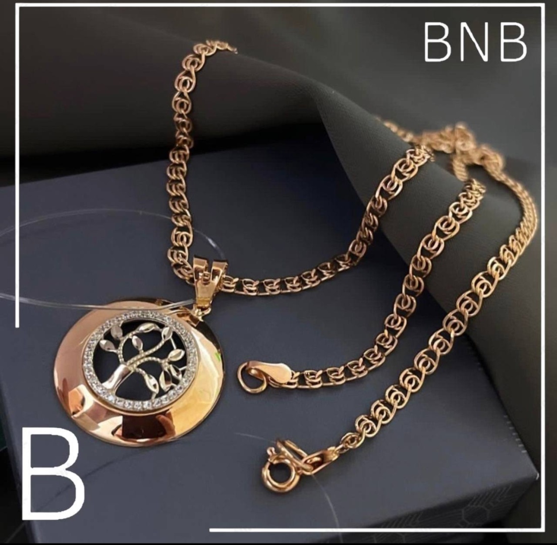 Золото России BNB_ЗР_ДеревоЦепьЛав_0135 вес 8.34 г золото, фианит