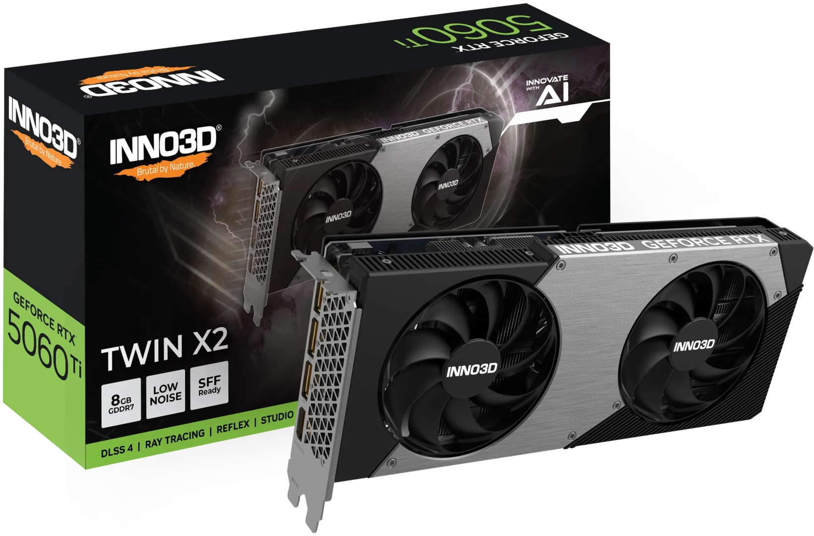 Видеокарта Inno3D RTX 5060 Ti 8GB TWIN X2, N506T2-08D7-193075N 8 Гб