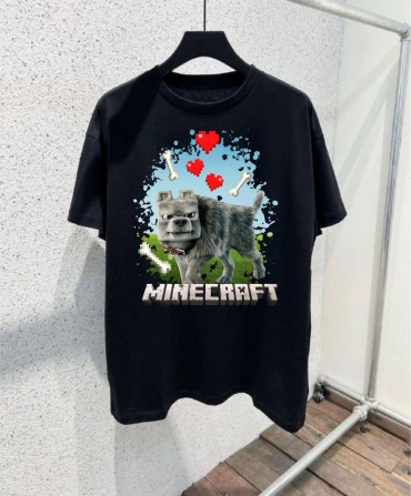 Футболка Майнкрафт Волк Minecraft TMH_TREND.KZ черный, серый