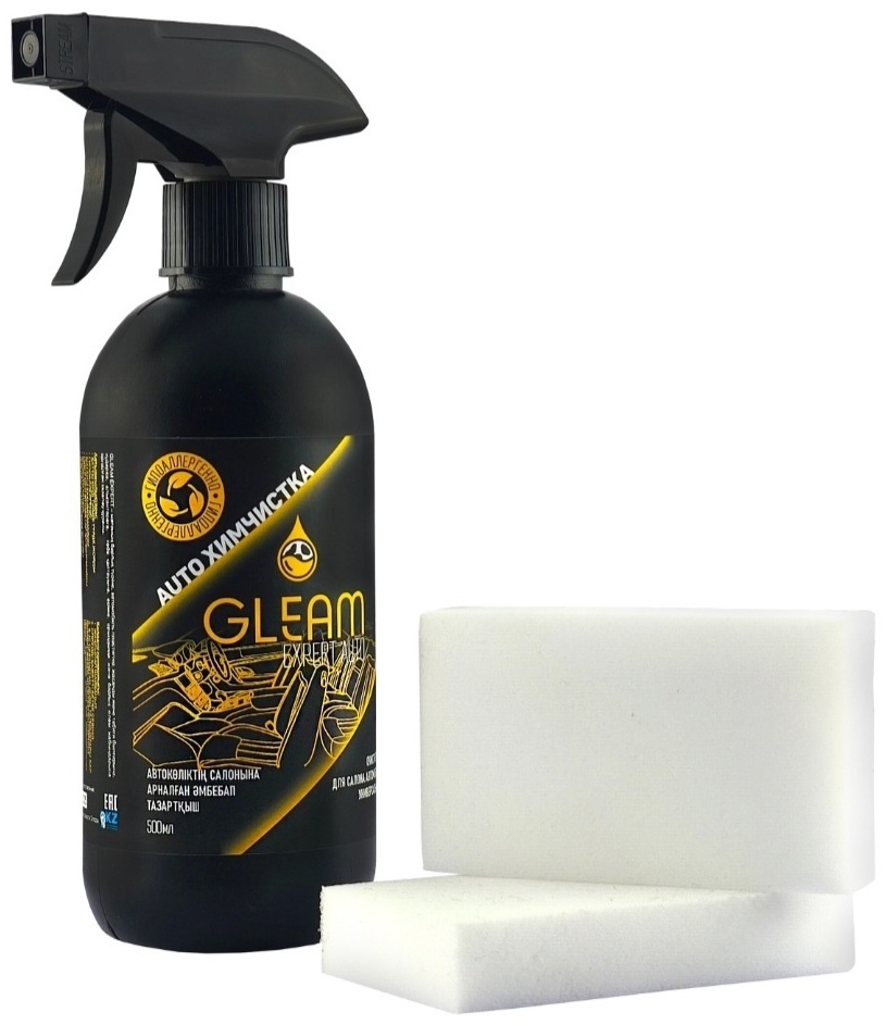Gleam очиститель-кондиционер для велюра, для ковров, для кожи, для пластика, для приборной панели, для текстильной обивки, универсальный 077787(8 0.5 л