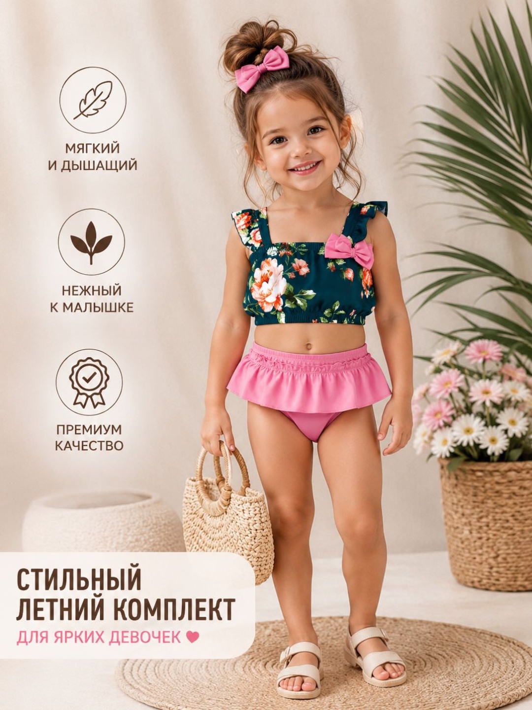 Раздельный купальник мультиколор