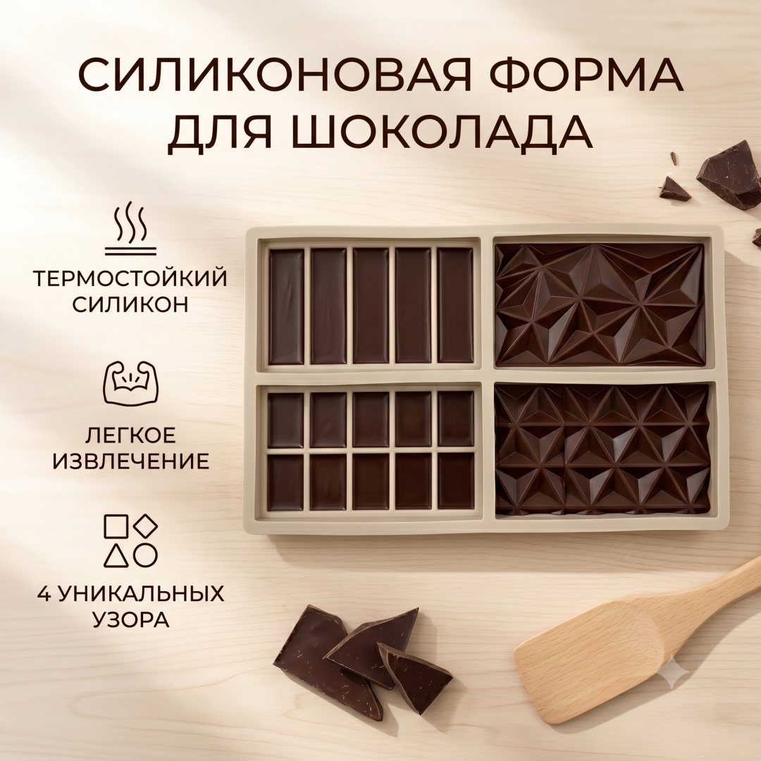 Универсальная, для шоколада 30436274_6903340800115, силикон