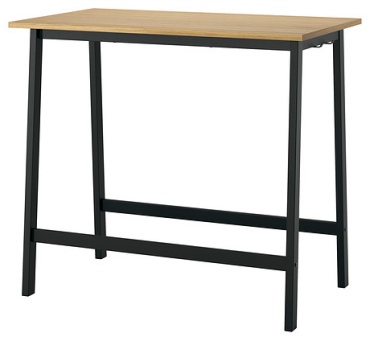 Стол для переговоров IKEA MITTZON, 120х68x105 см, черный, коричневый