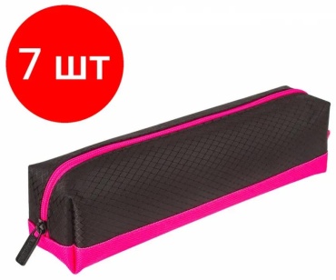 Пенал Brauberg 381390009, застежка молния, черный