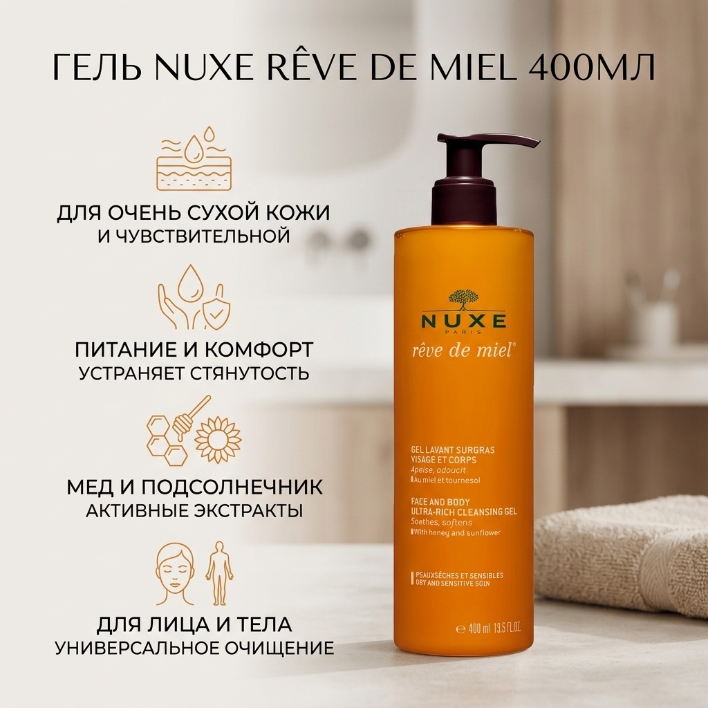 Nuxe Reve De Miel гель 400 мл