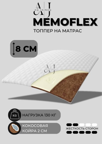 Топпер AQ JAINAQ Memoflex, 95x185x8 см