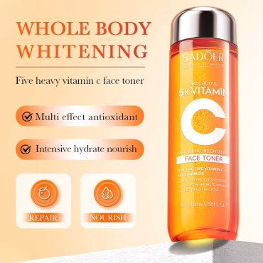 SADOER сыворотка Five-fold VC Whitening, Firming, Moisturizing-Toner Пятикратный отбеливающий, укрепляющий и увлажняющий VC для лица 130 мл