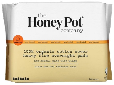 The Honey Pot Company прокладки ночные прокладки с обильным выделением из 100% органического хлопка, 16 шт. 16 шт