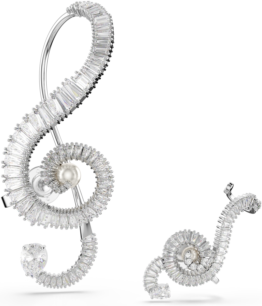 Клипсы Swarovski ювелирный сплав, кристаллы Swarovski