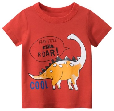 Футболка Little Angels Dinosaur Red красный, оранжевый