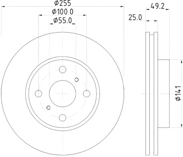 Диски Nisshinbo передние ND1030K
