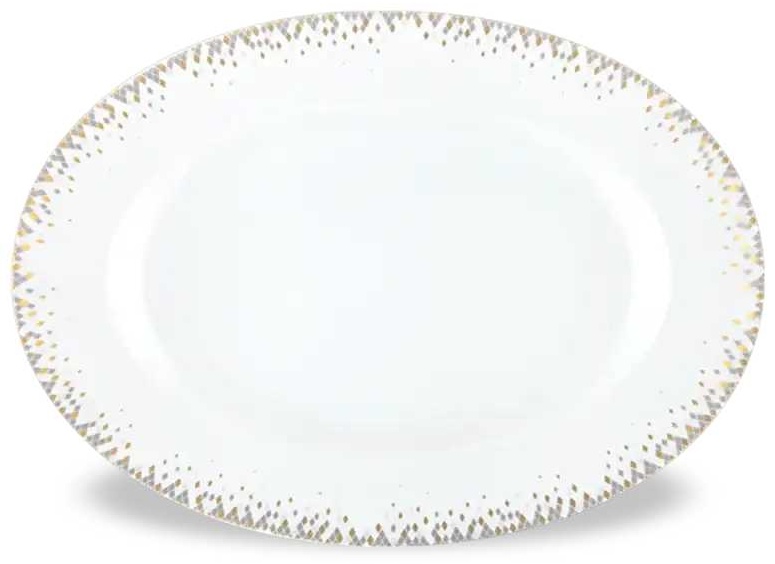 Блюдо Haviland Souffle d'Or 23х16.5 см, фарфор, 1 шт
