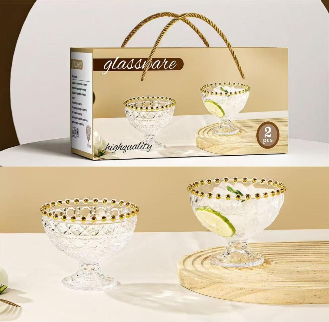 GLASS WARE креманка 690-15 круглая 2 шт, стекло