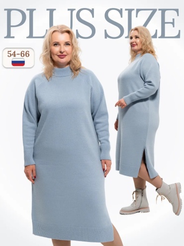 Повседневное платье голубой