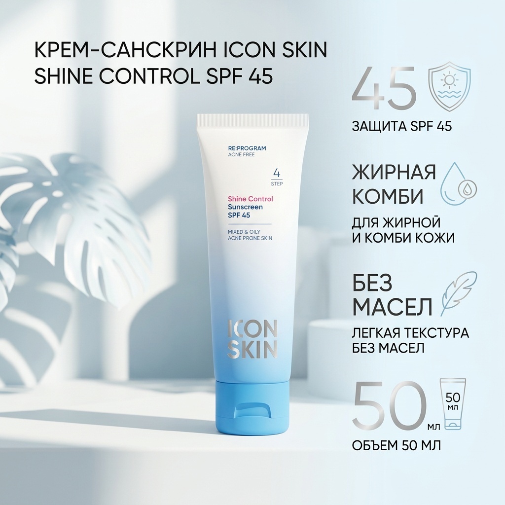 ICON SKIN крем shine control для лица 50 мл