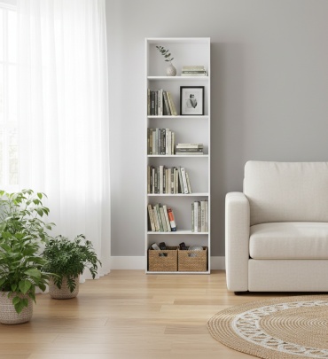 Стеллаж напольный Шатура Rimini G6C-01.DR, 24.8x60x232.6 см, белый