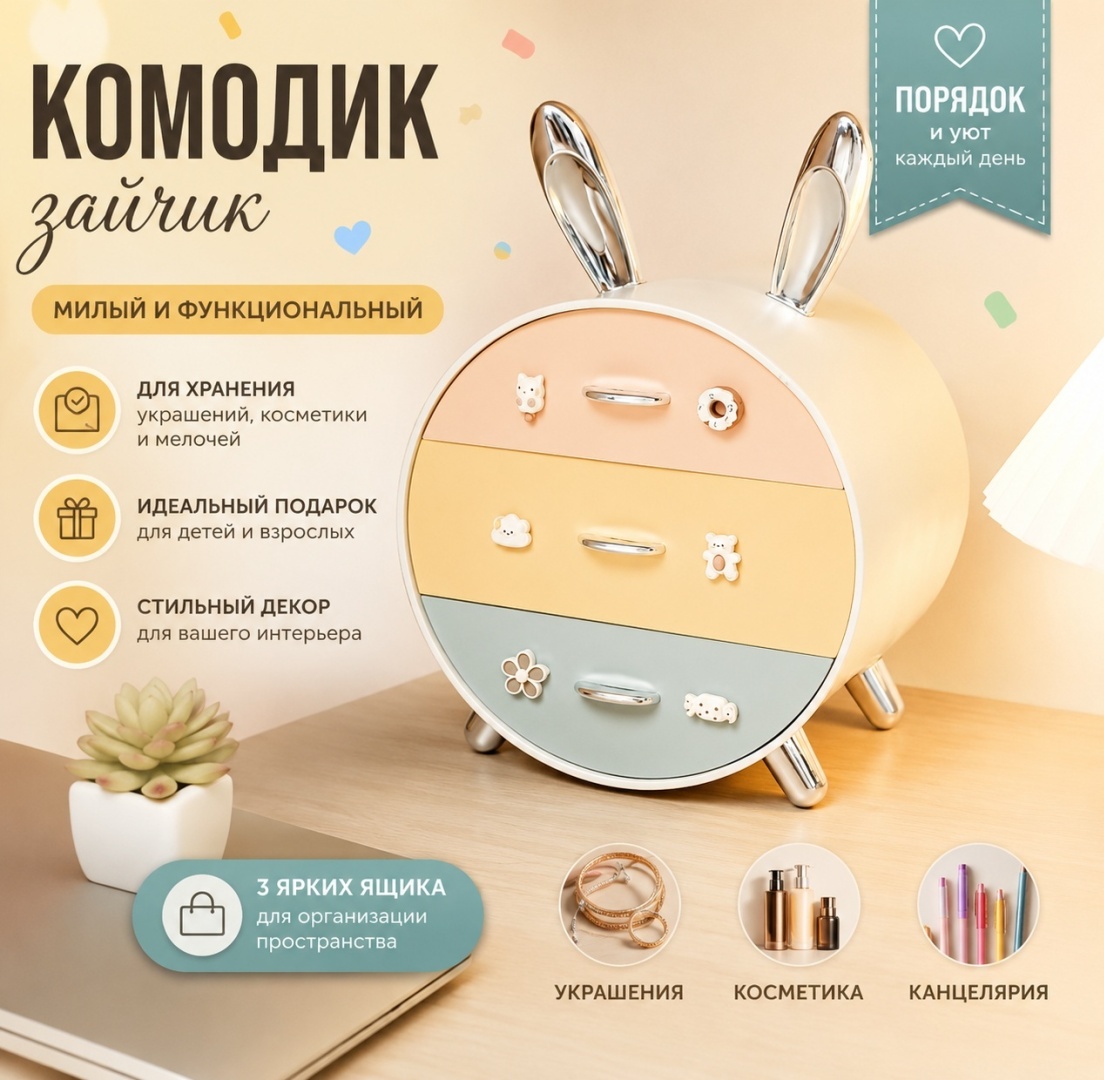 COZY HOME органайзер для резинок и заколок пластик