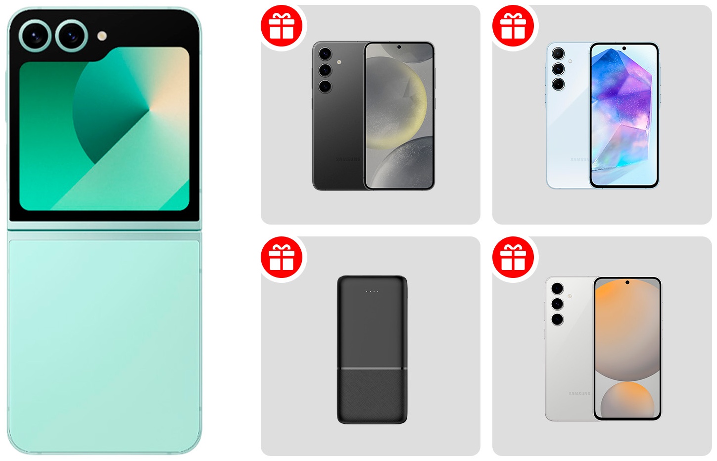 Смартфон Samsung Z Flip6 12 ГБ/256 ГБ зеленый + подарок