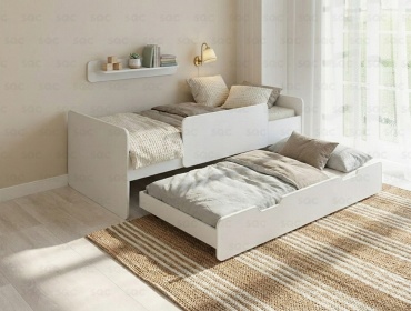 Детская кровать SQC CompactSleep, 80x190 см, белый