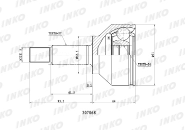 INKO шрус 307068