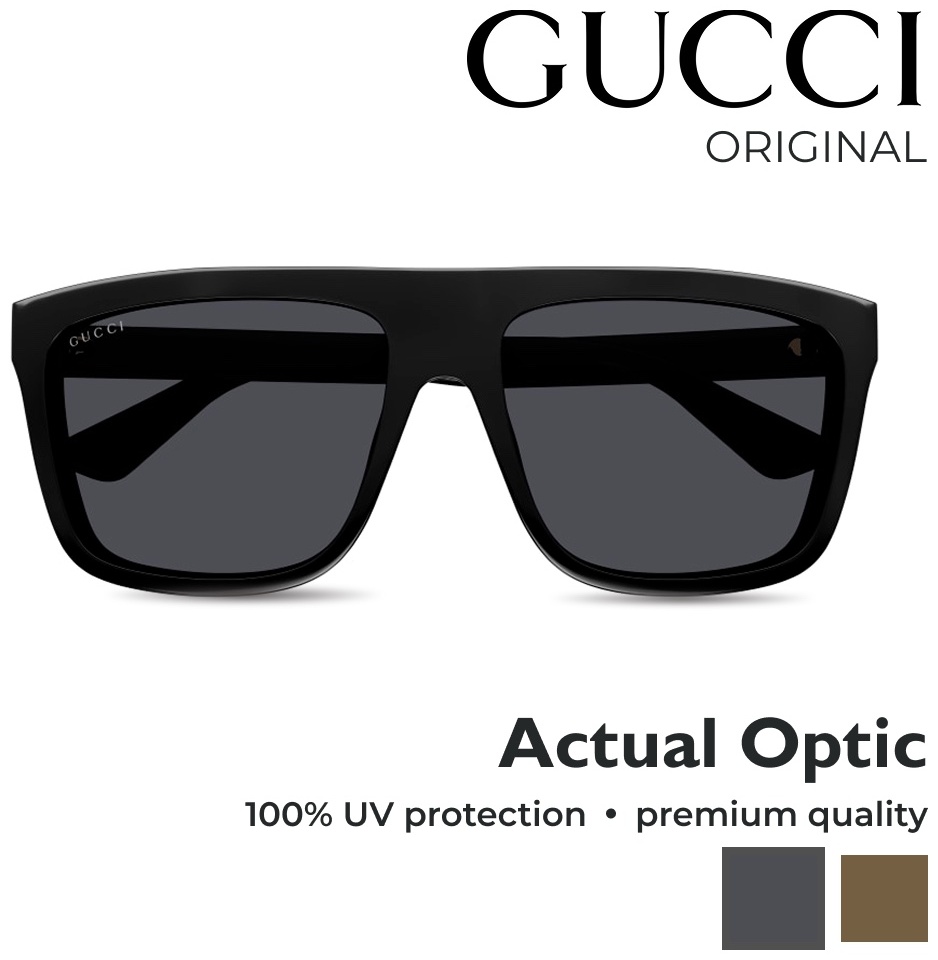 GUCCI солнцезащитные очки прямоугольные однотонные