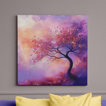 PEMIKAN CRAFT картина Одинокое дерево сакуры 60x60 см