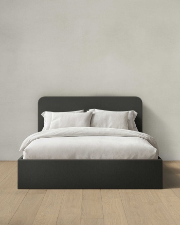 Кровать Slumber двуспальная, 200x200 см (с матрасом, подъёмный механизм) черный