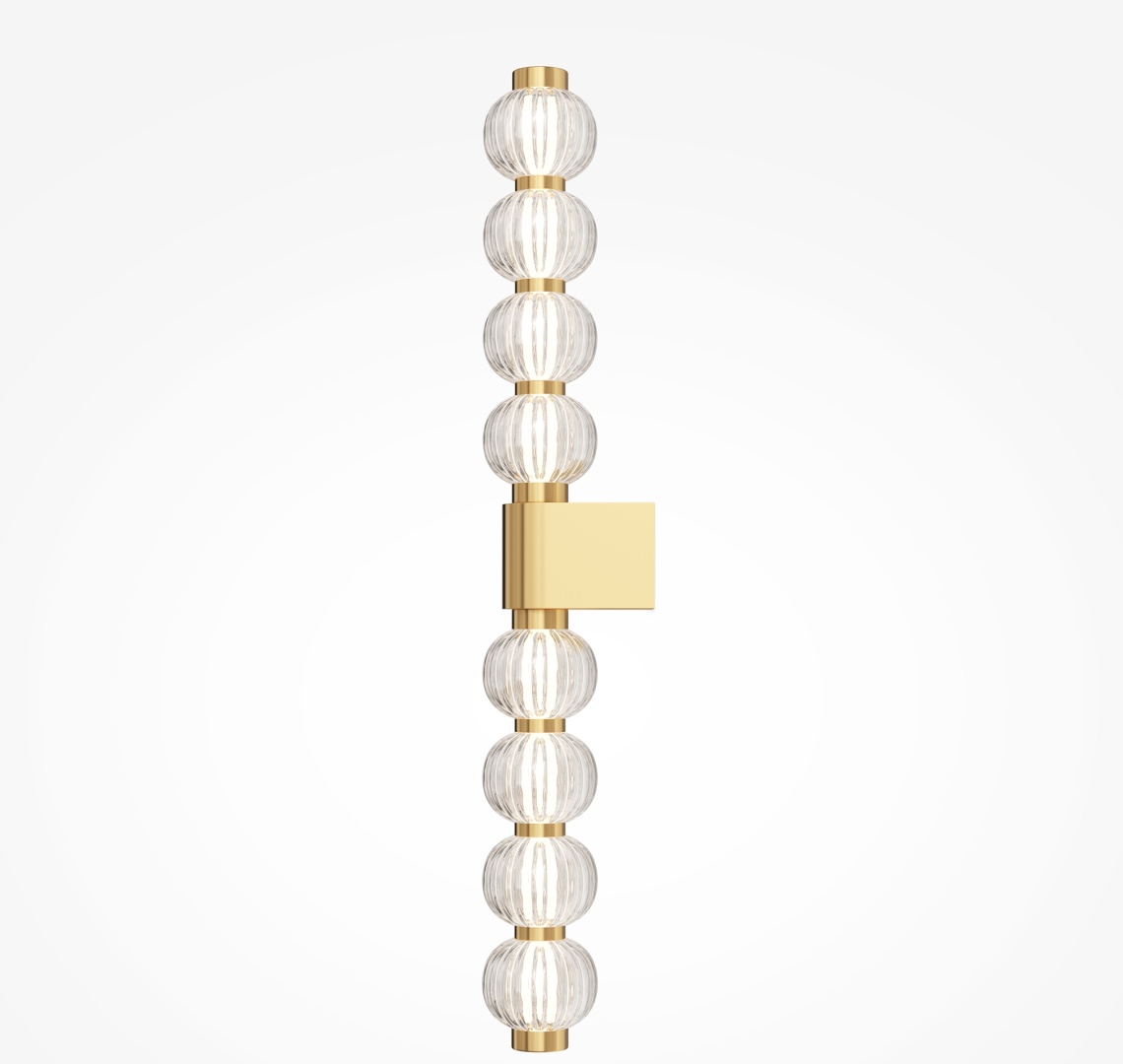 Бра настенный SVET KZ LED, золотистый, белый, прозрачный