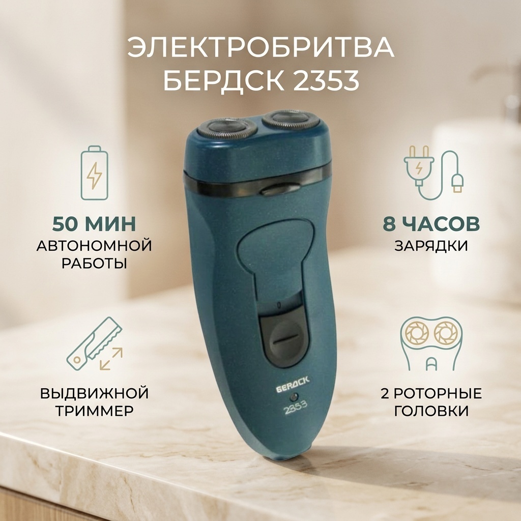 Электробритва Бердск 2353 роторная