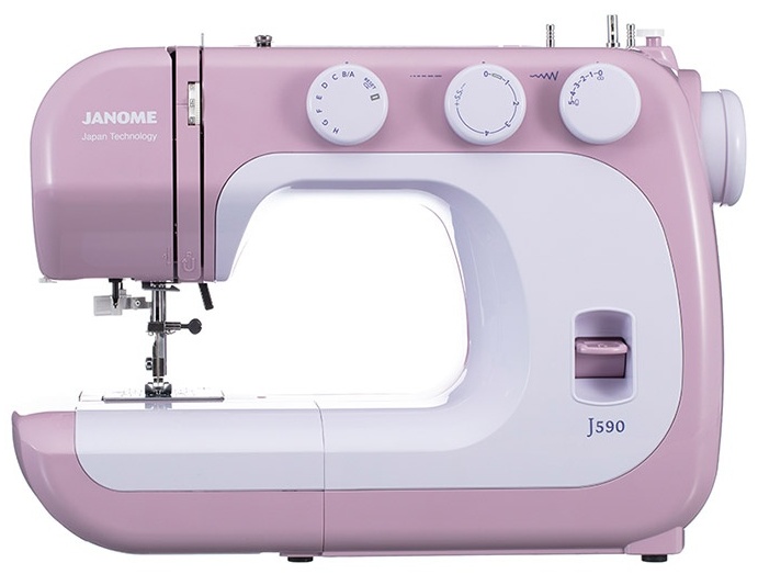 Швейная машина Janome J590 белый, розовый