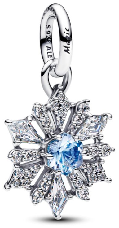Шарм PANDORA «Снежинка» 794209C01 вес 1.44 г серебро, кристалл, цирконий
