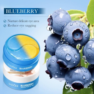 Маска для лица SADOER гидрогелевая Blueberry Moisturizing and Firming Eye Mask - Увлажняющая и укрепляющая 80 шт