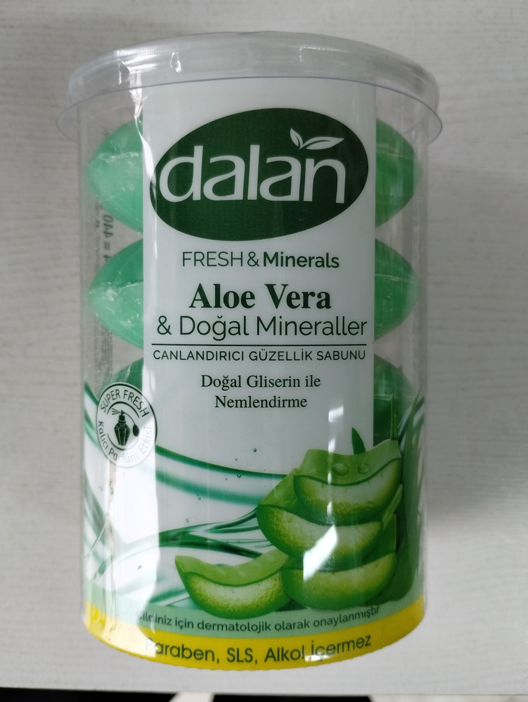 Кусковое мыло туалетное DALAN Fresh Алоэ вера 4 шт