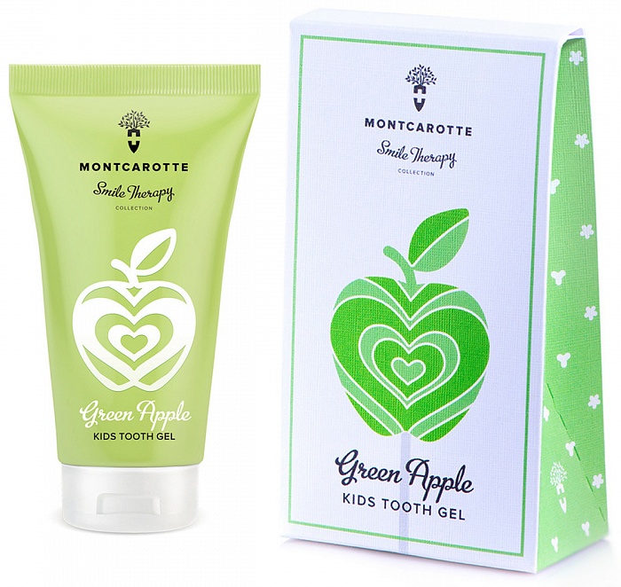 MONTCAROTTE зубной гель детский, Green Apple Kids 30 г