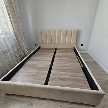 Кровать Elit-room двуспальная, 160x200 см (без матраса, без подъёмного механизма) бежевый